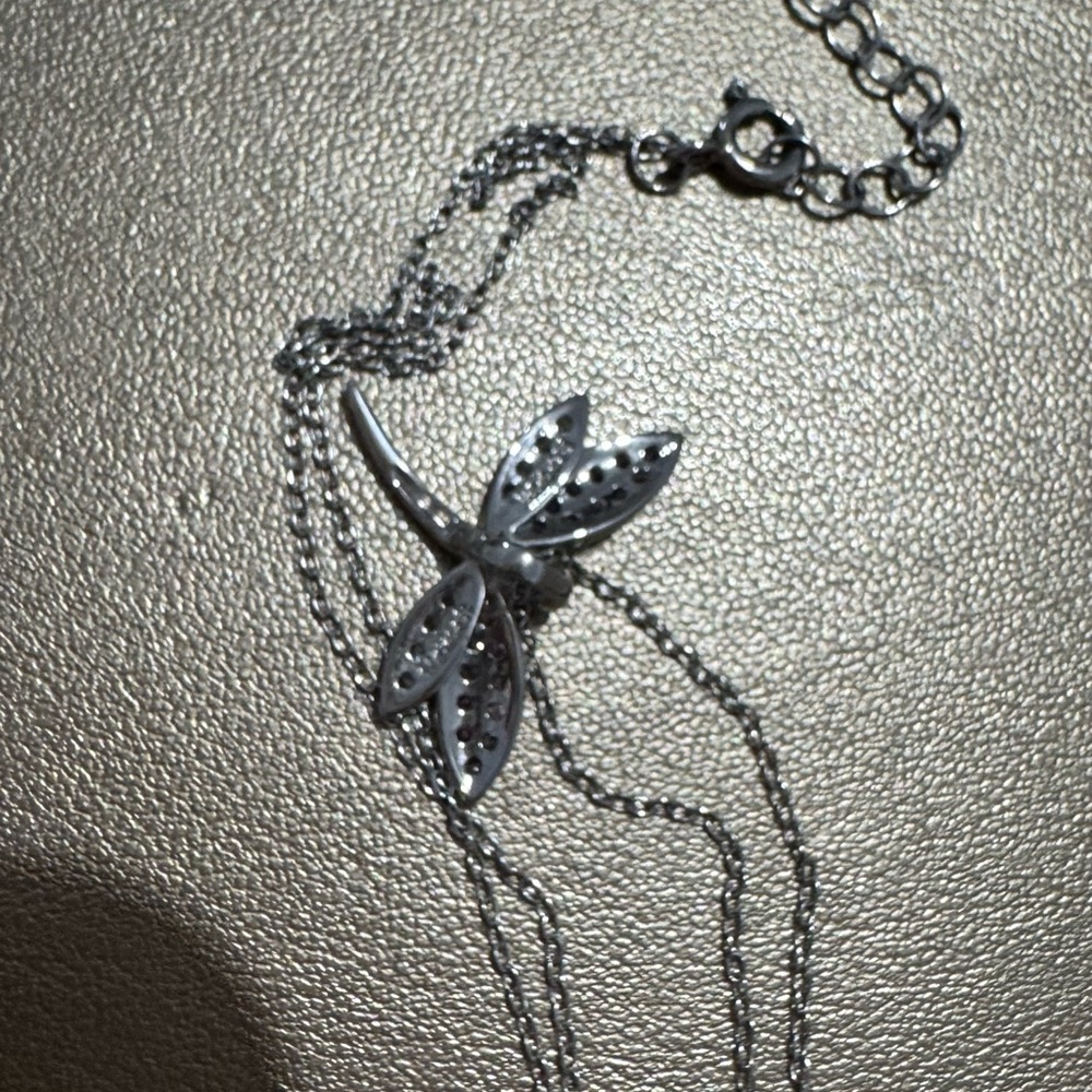 Swarovski Silver Dragonfly Necklace